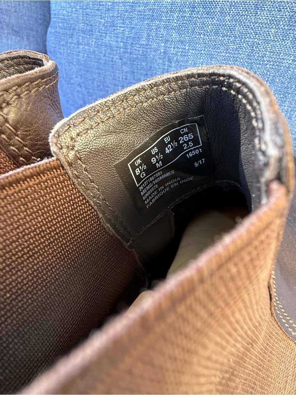 Men's Clark’s chelsea boots dark brown leather - Picture 9 of 11